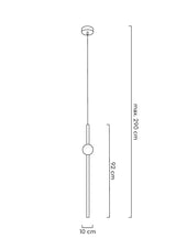 53. Lámpara colgante Libra 90 On dorada