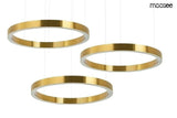 Lámpara colgante Ring 80 + 80 + 80 dorada – con diseño de extremo de una sola fila