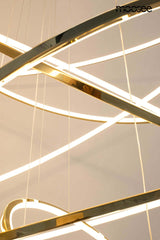 Lámpara colgante Ring Slim XL dorada