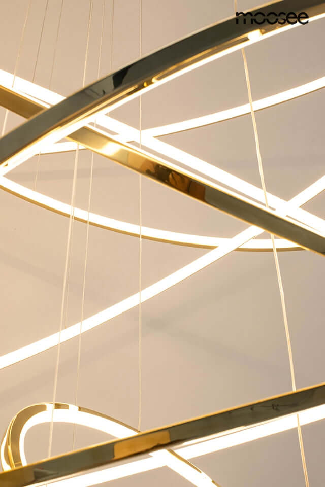 Lámpara colgante Ring Slim XL dorada