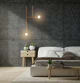 Lámpara colgante Riva 2 dorada