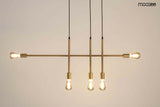 Lámpara colgante Riva 5 dorada