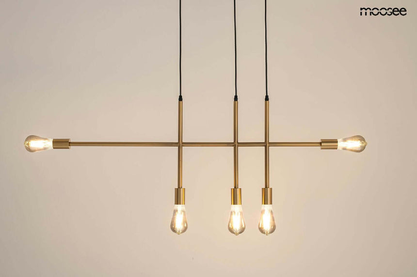 Lámpara colgante Riva 5 dorada