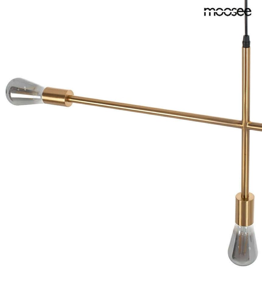 Lámpara colgante Riva 5 dorada