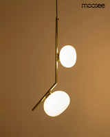 Lámpara colgante Rugia dorada