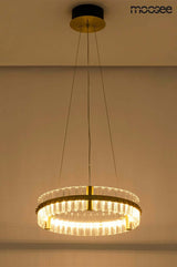 Saturnus 47 függőlámpa arany – LED, kristály, csiszolt acél