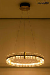 Saturnus 70 függőlámpa arany – LED, kristály, csiszolt acél