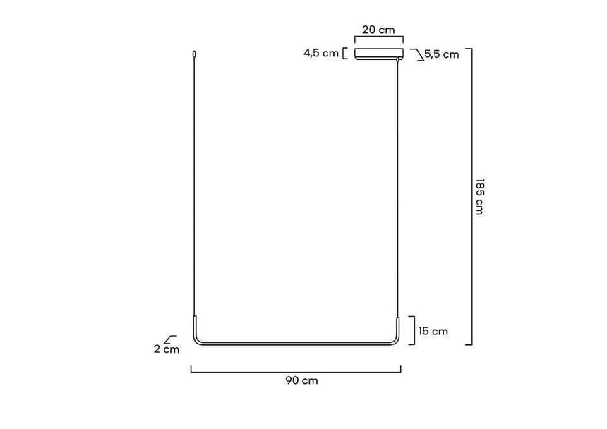 Lámpara colgante Shape 90 negra