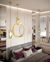 Lámpara colgante Spinner 19 dorada