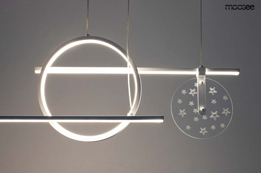 Lámpara colgante estrellas blanca