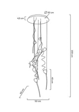 Tulippe 7 Disc függőlámpa arany