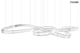 Lámpara colgante Wave 380 cromada