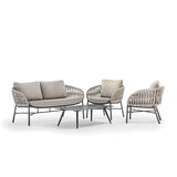 Conjunto de jardín Grattoni Tahiti para 4 personas en beige