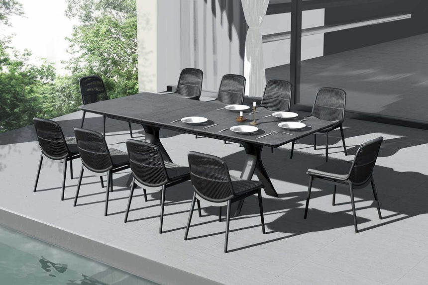 Grattoni kültéri teraszszék Como antracit