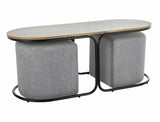 Conjunto de mesa de centro + puf Dual