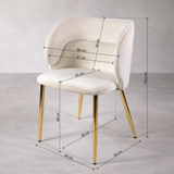 Silla de comedor reforzada KL Violet en gris, edición negra